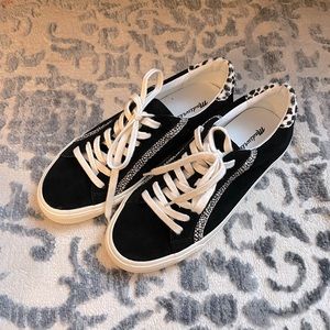 Madewell sidewalk low-top sneakers in suede, spotty calf size 8